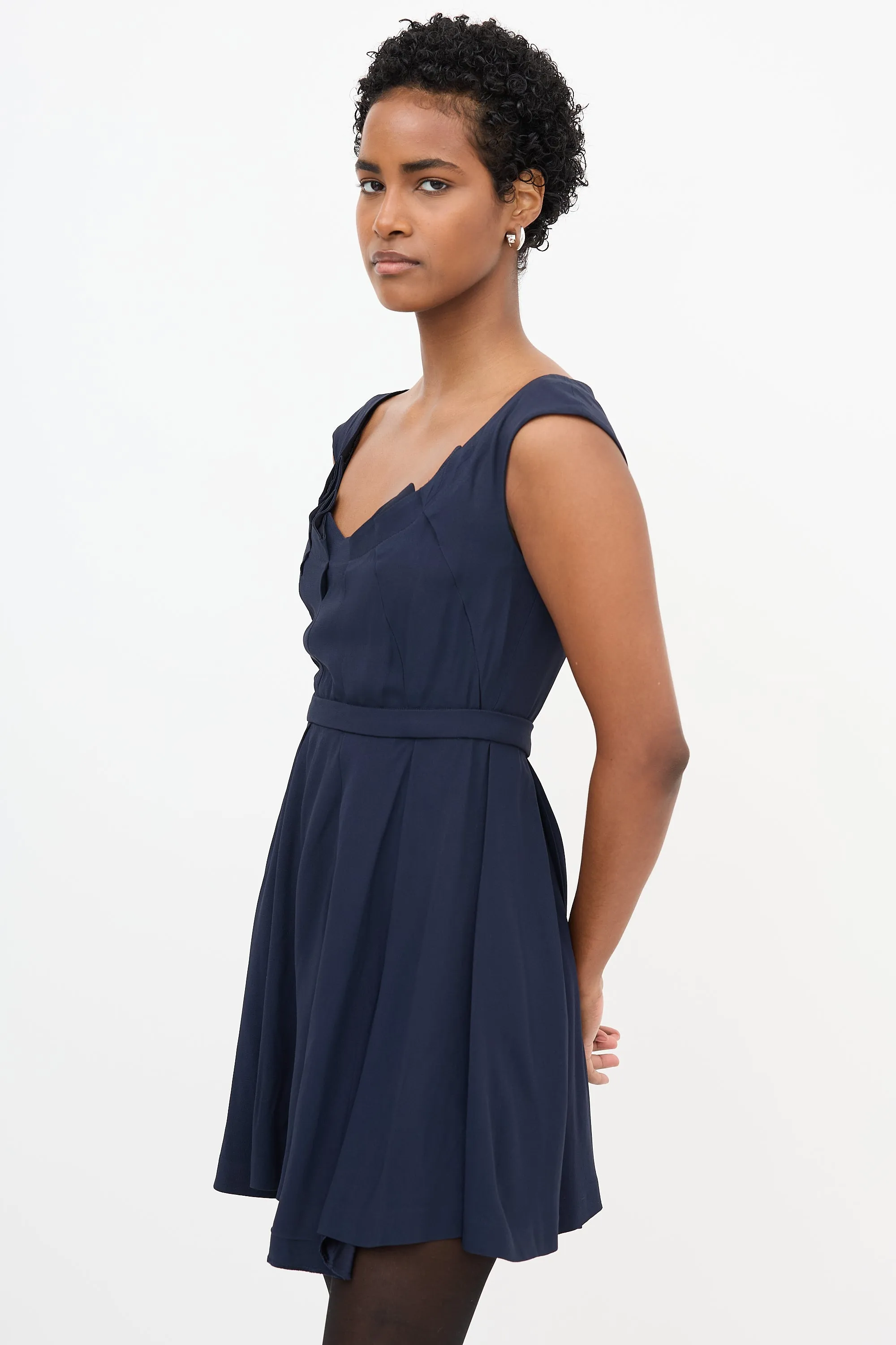 2011 Crepe Pleated Dress