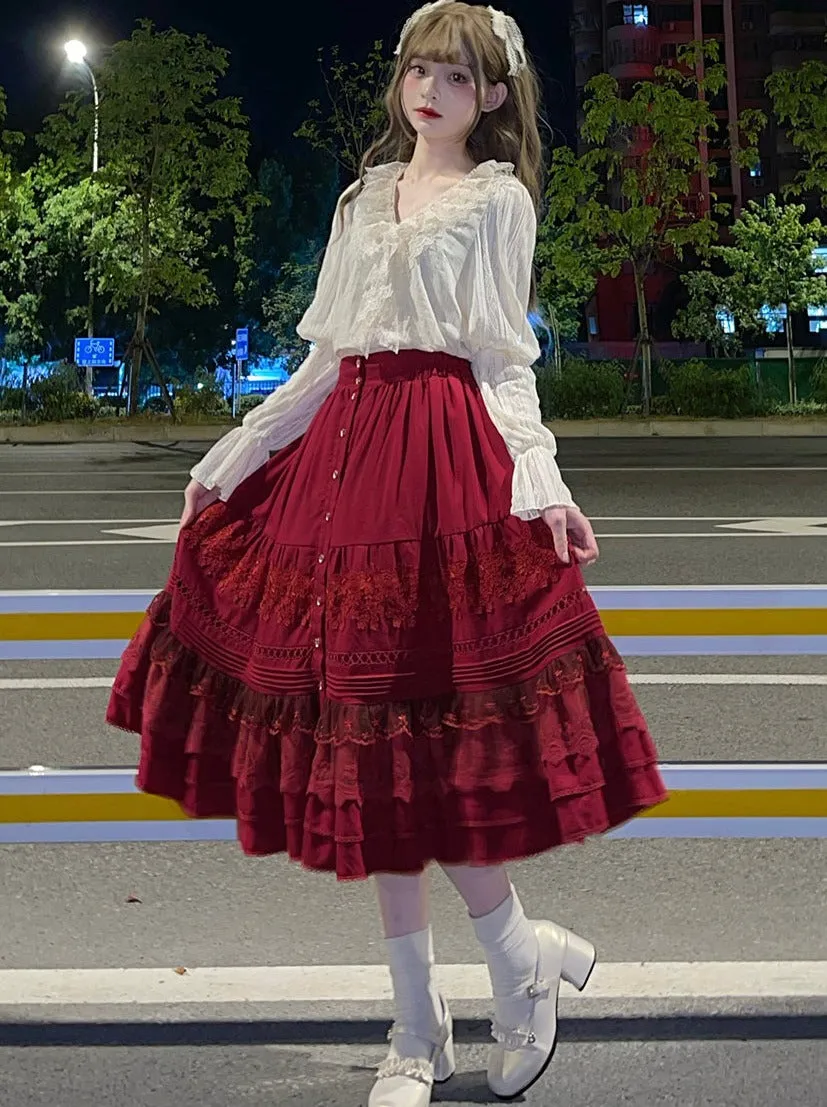 Barakotton Lace Suprissing Long Skirt