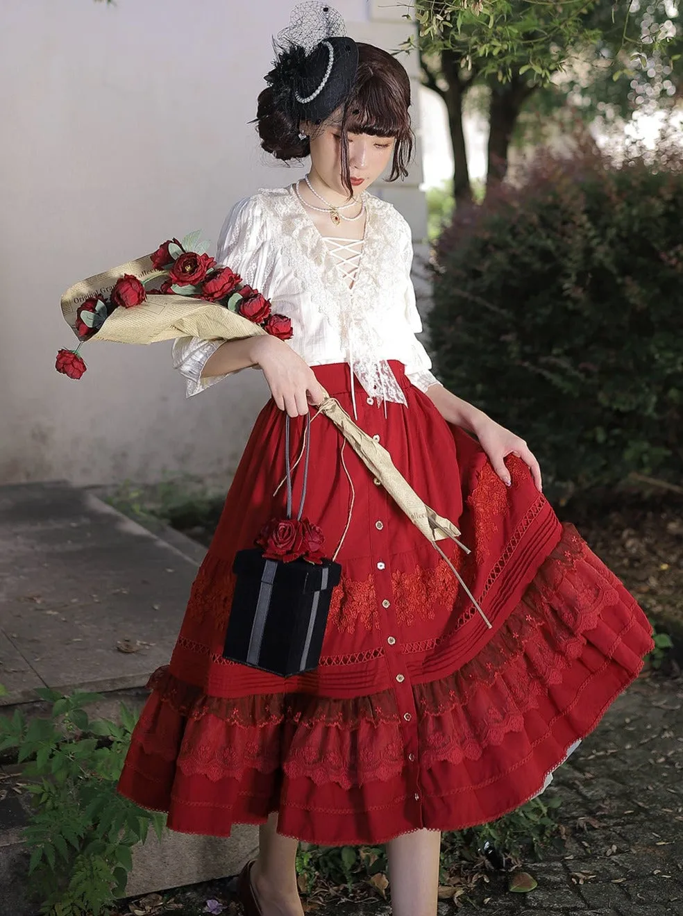 Barakotton Lace Suprissing Long Skirt