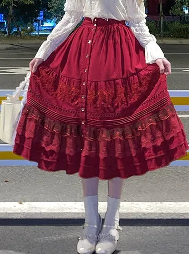 Barakotton Lace Suprissing Long Skirt