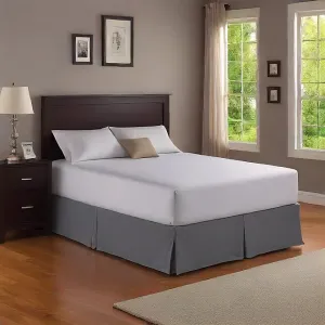 Bed Skirt 31 Inches Drop Dark Grey Egyptian Cotton 1000TC