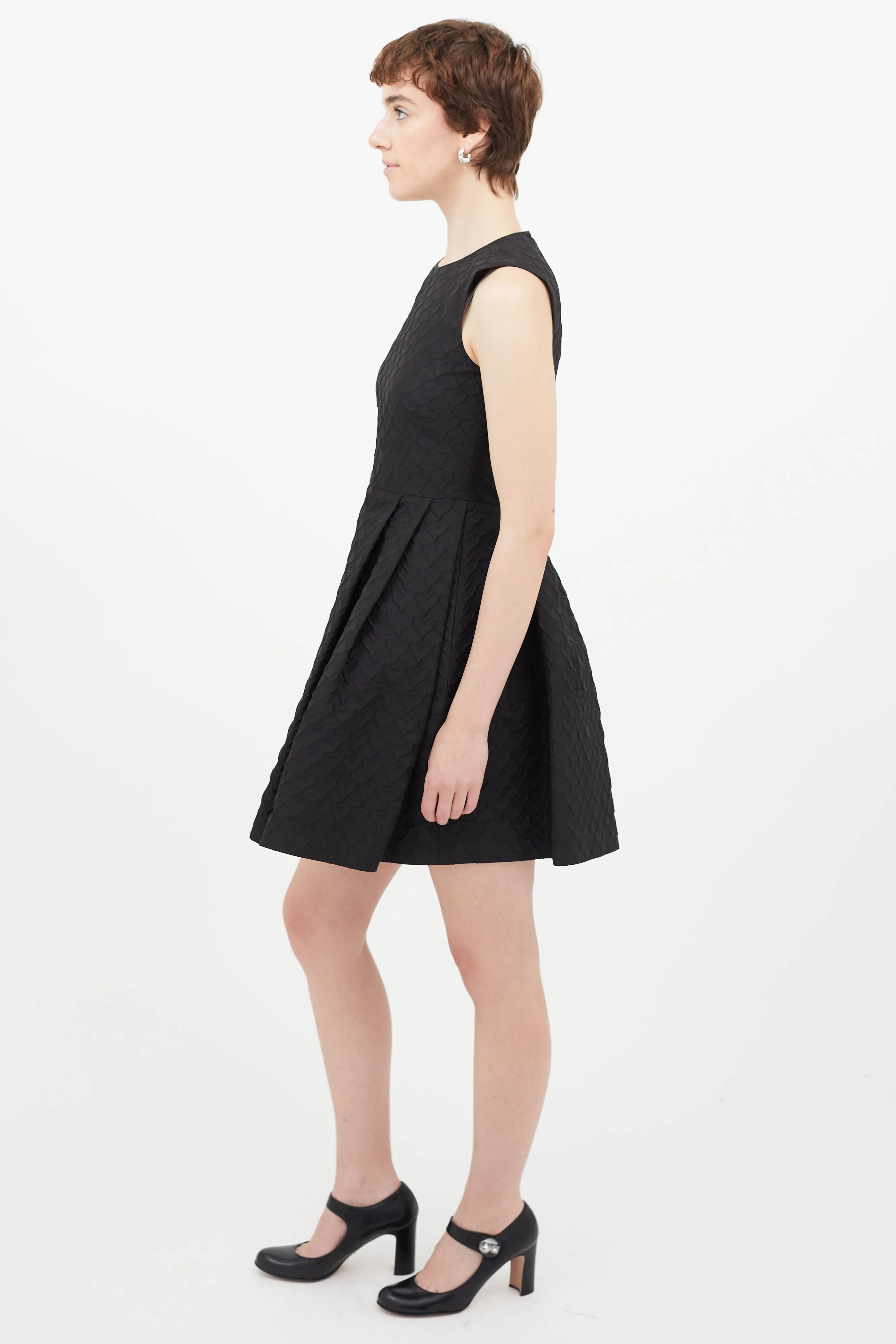 Black Heart Pleated Dress