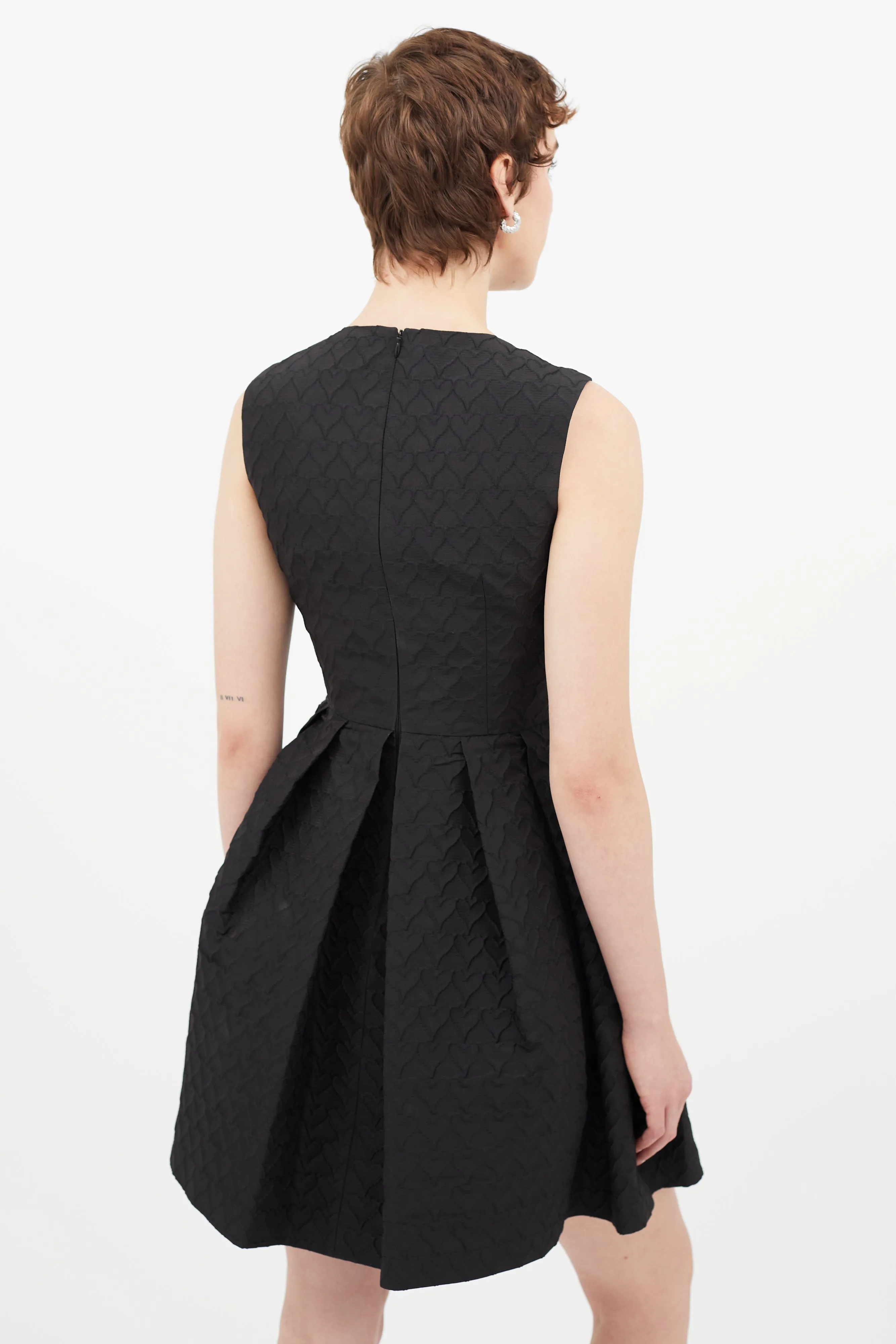 Black Heart Pleated Dress