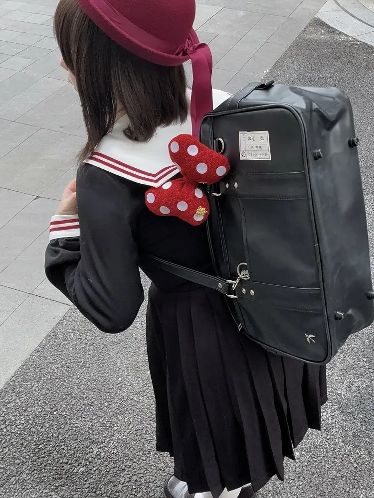 Black Little Devil Sailor Collar Pleated Skirt JK Uniform Dress