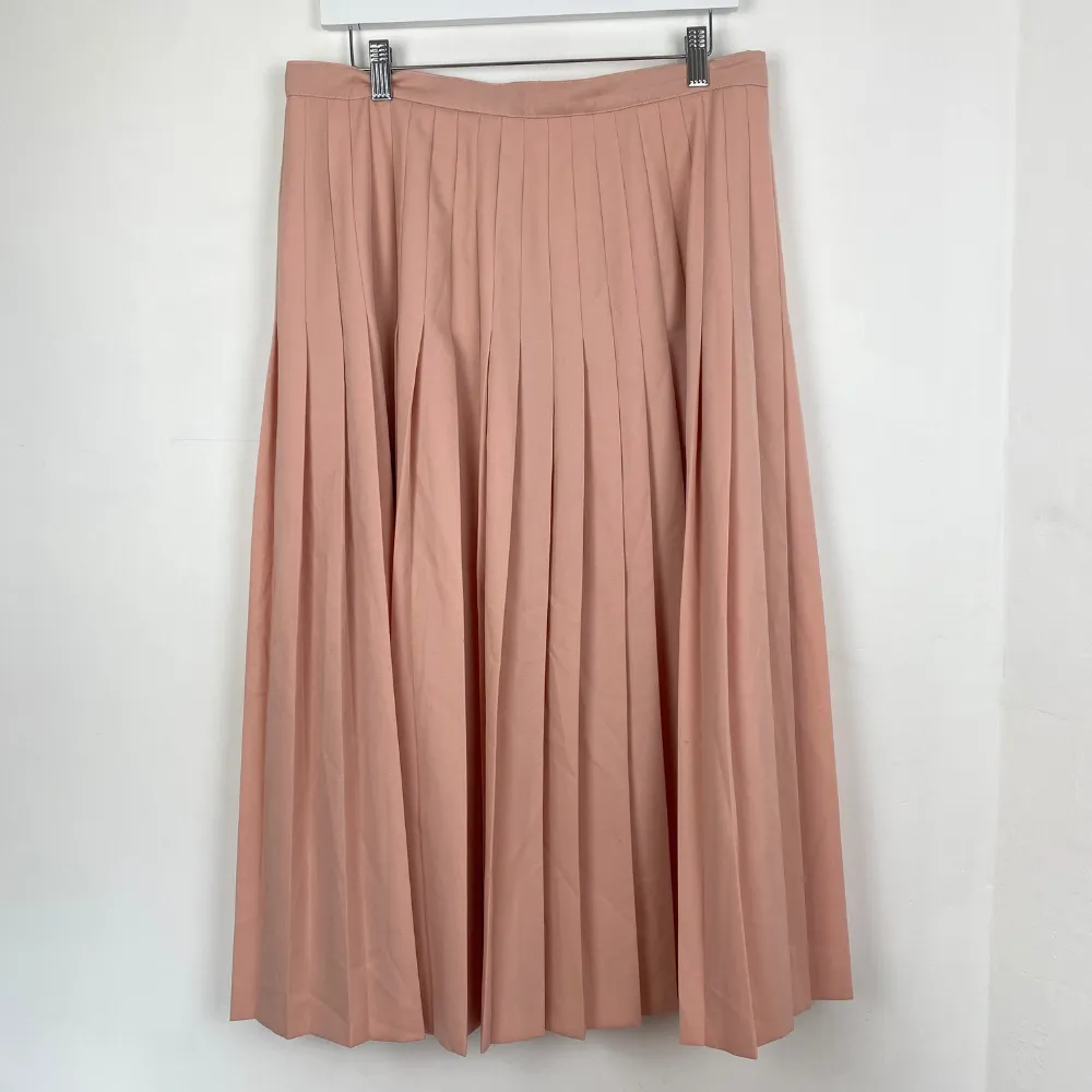 Blush Pink Pleated Skirt - L/XL