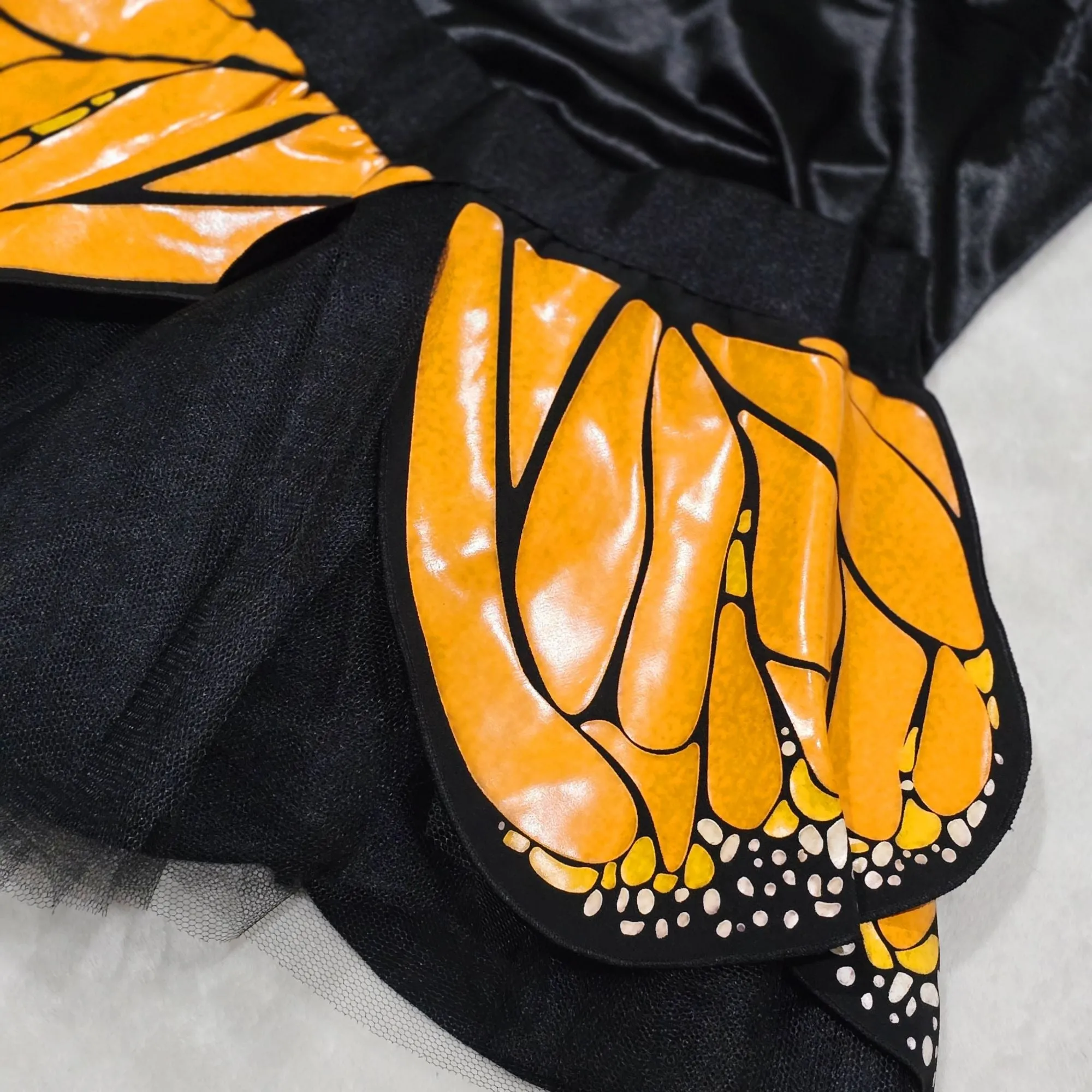 Butterfly Wings Costume Black Orange Adult