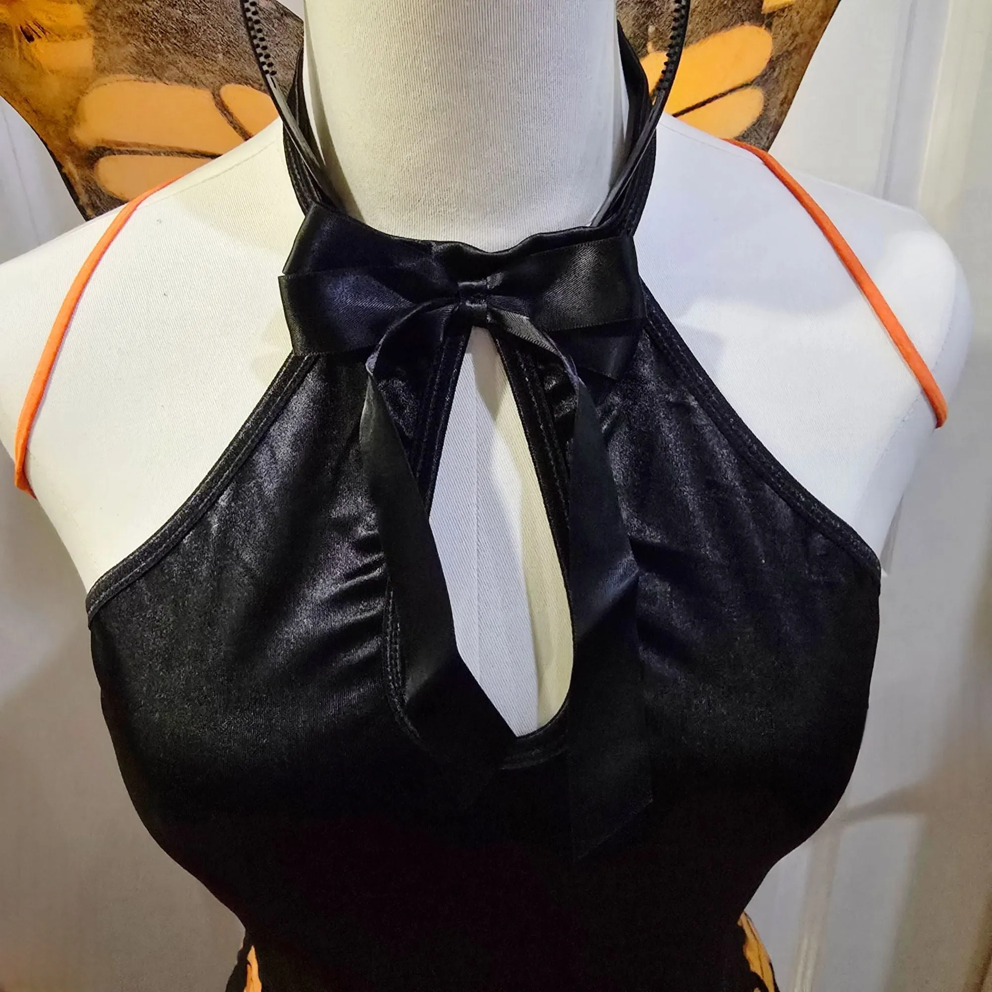 Butterfly Wings Costume Black Orange Adult