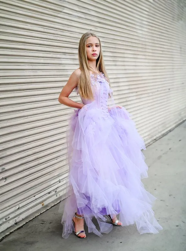Corset and Tulle Chiffon Skirt - Maggie