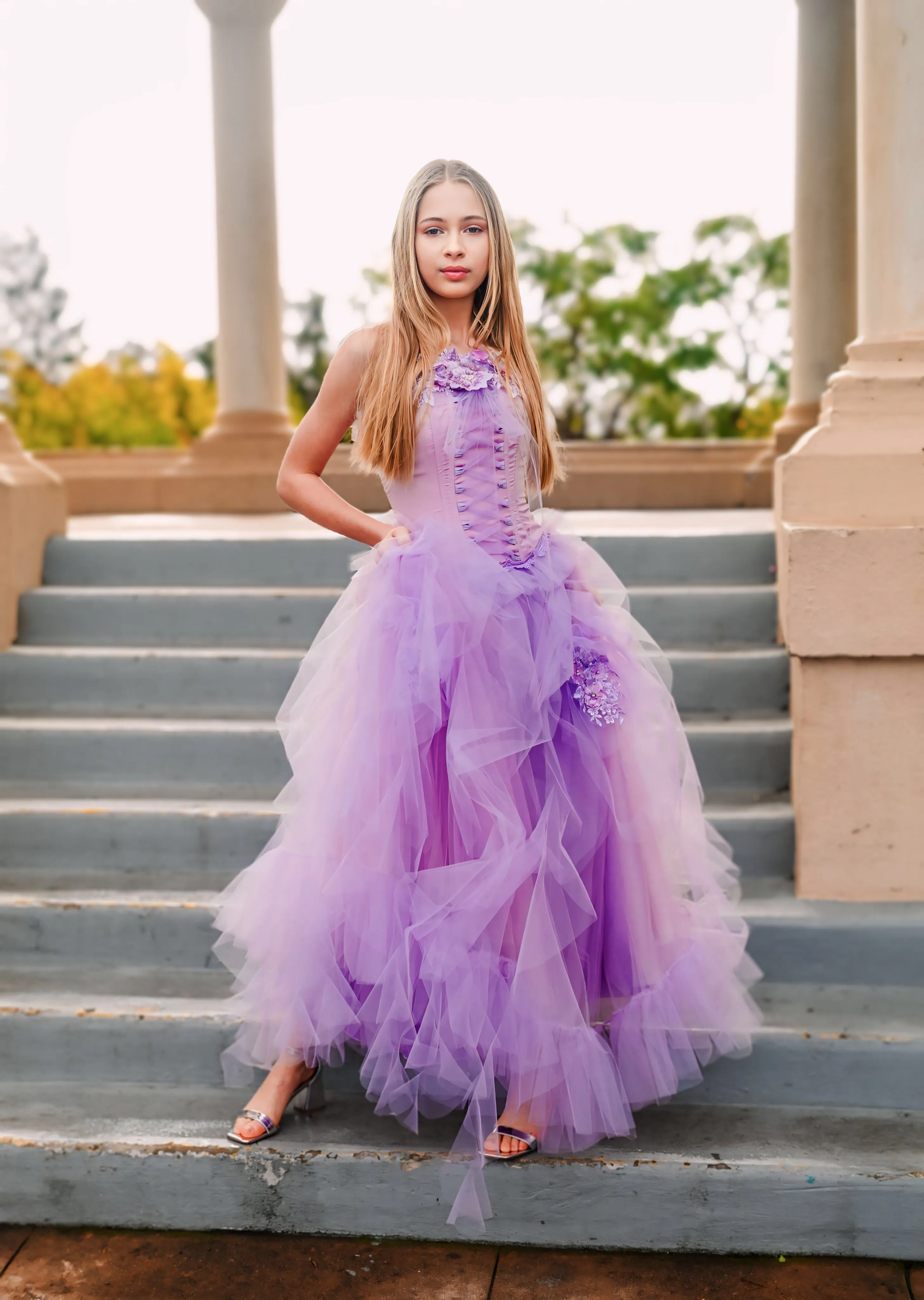Corset and Tulle Chiffon Skirt - Maggie