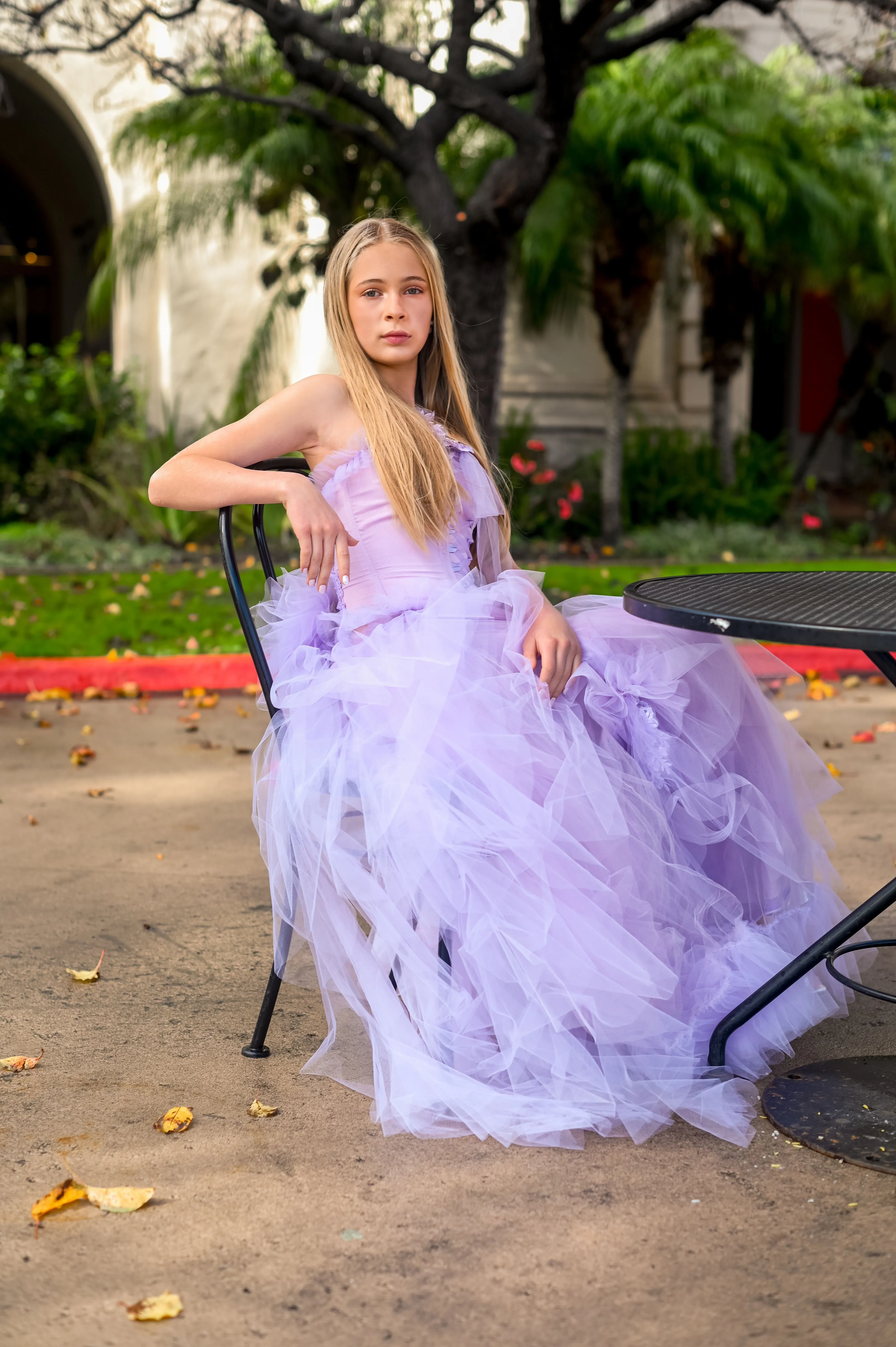 Corset and Tulle Chiffon Skirt - Maggie