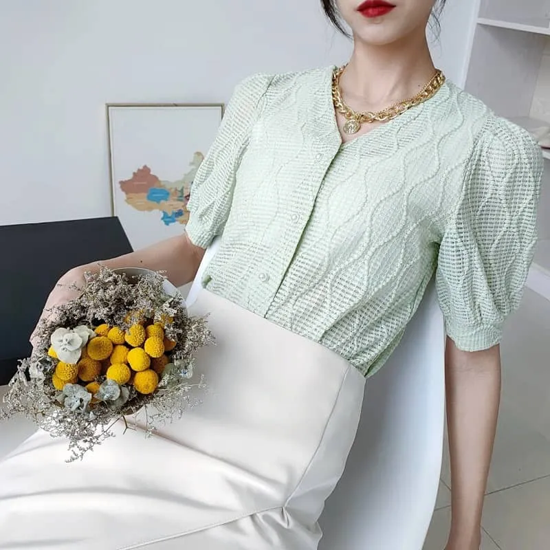 Drape high waist split skirt
