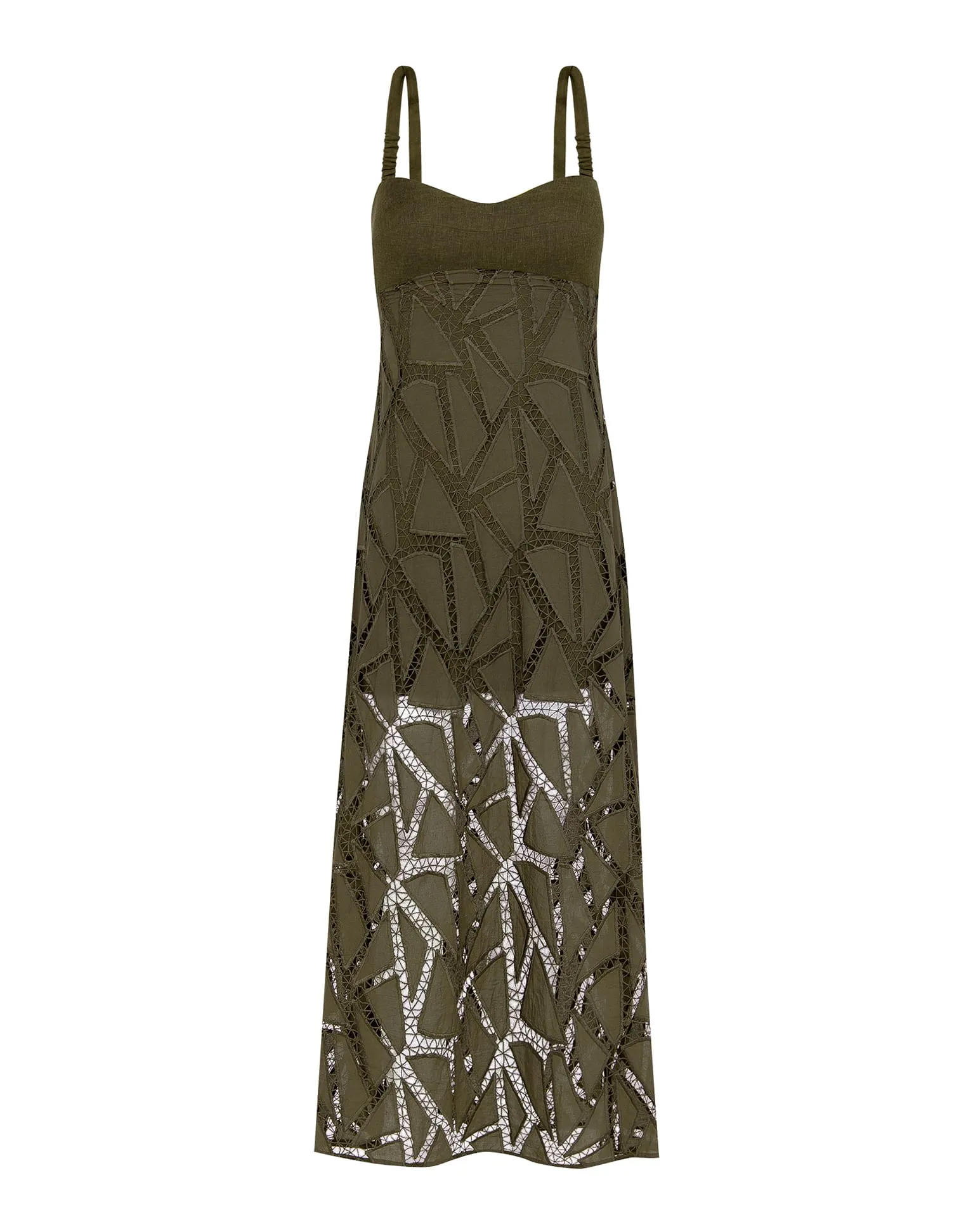 Eleni Long Dress - Evergreen