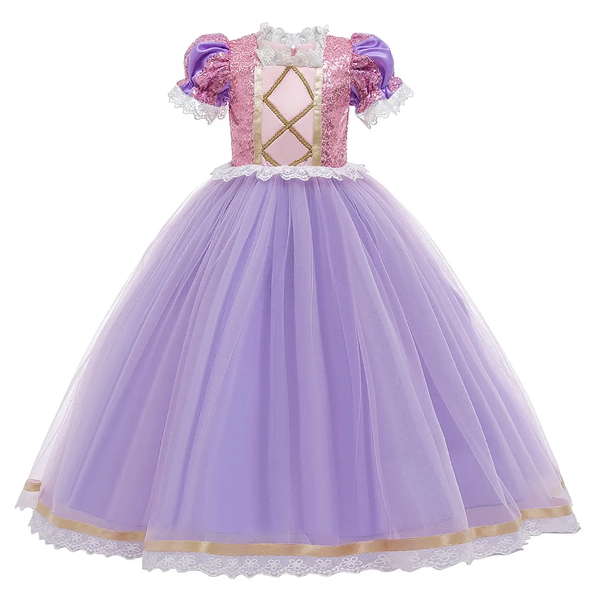 Girls Rapunzel Princess Sofia Costume Birthday Christmas Halloween Cosplay Carnival Fancy Dress