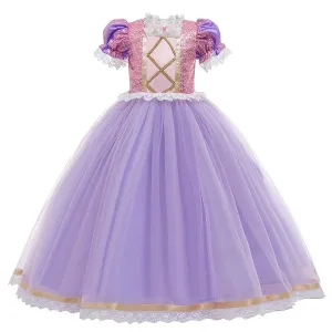 Girls Rapunzel Princess Sofia Costume Birthday Christmas Halloween Cosplay Carnival Fancy Dress