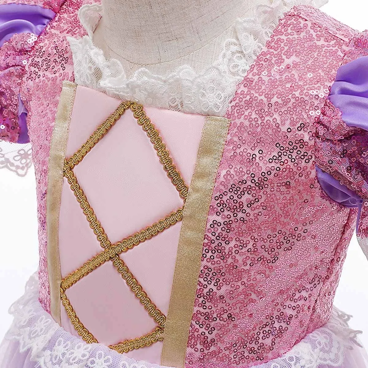 Girls Rapunzel Princess Sofia Costume Birthday Christmas Halloween Cosplay Carnival Fancy Dress