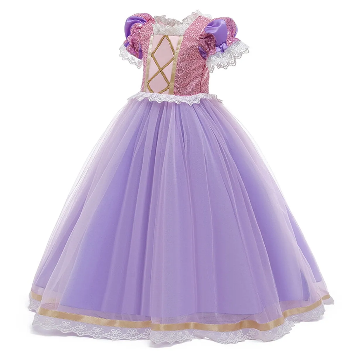 Girls Rapunzel Princess Sofia Costume Birthday Christmas Halloween Cosplay Carnival Fancy Dress