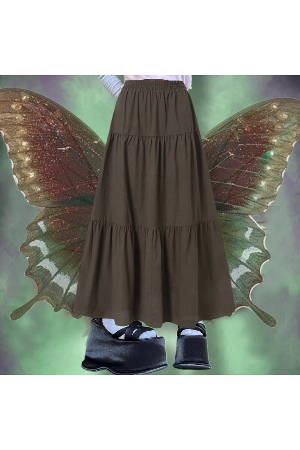 Goblincore Aesthetic Pleated Skirt