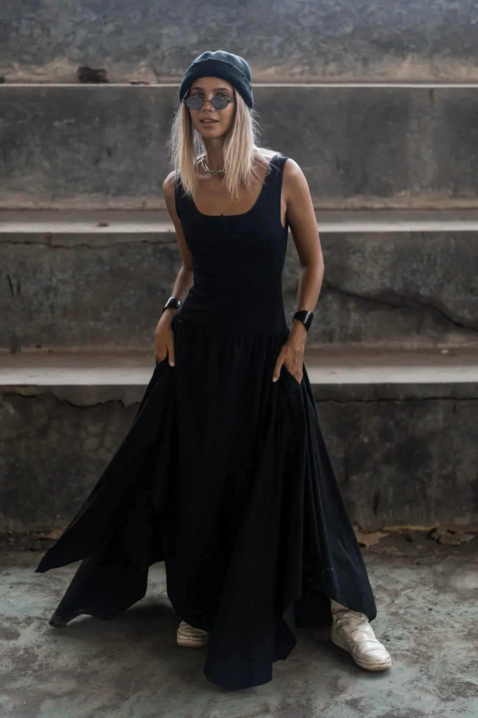 LONG ASYMMETRICAL DRESS