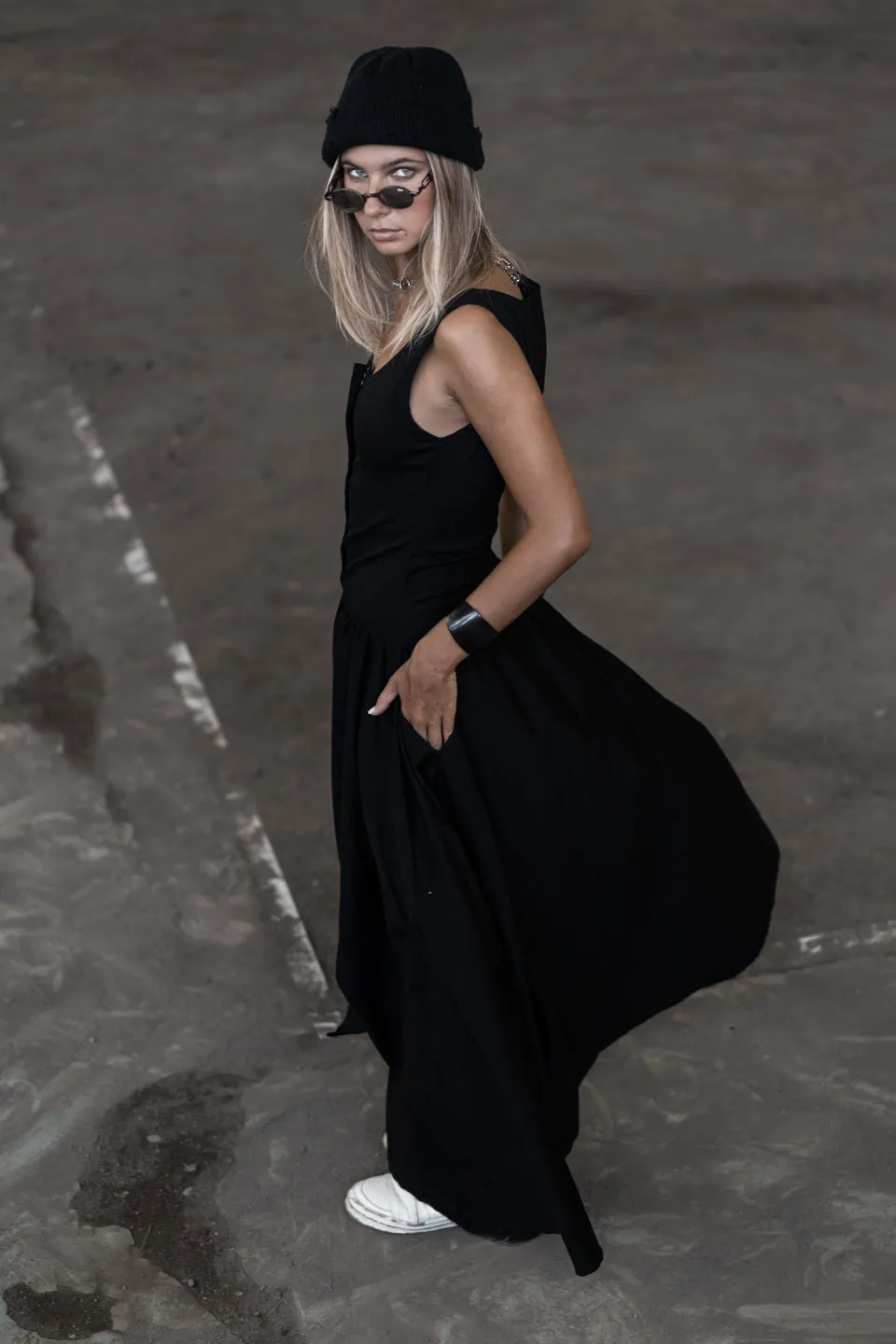 LONG ASYMMETRICAL DRESS