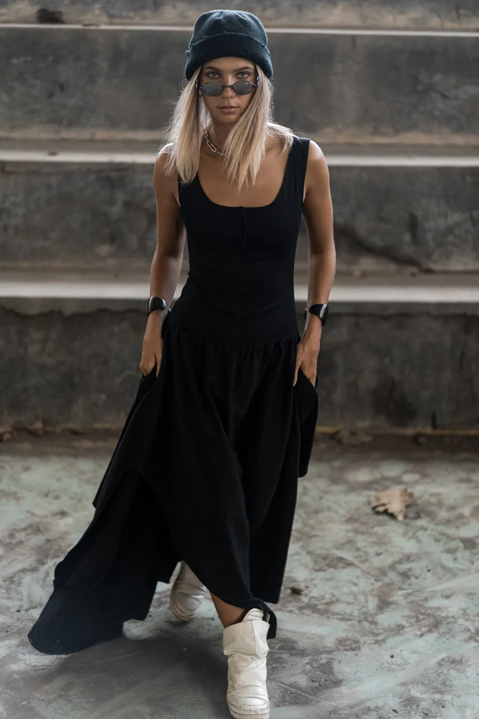 LONG ASYMMETRICAL DRESS