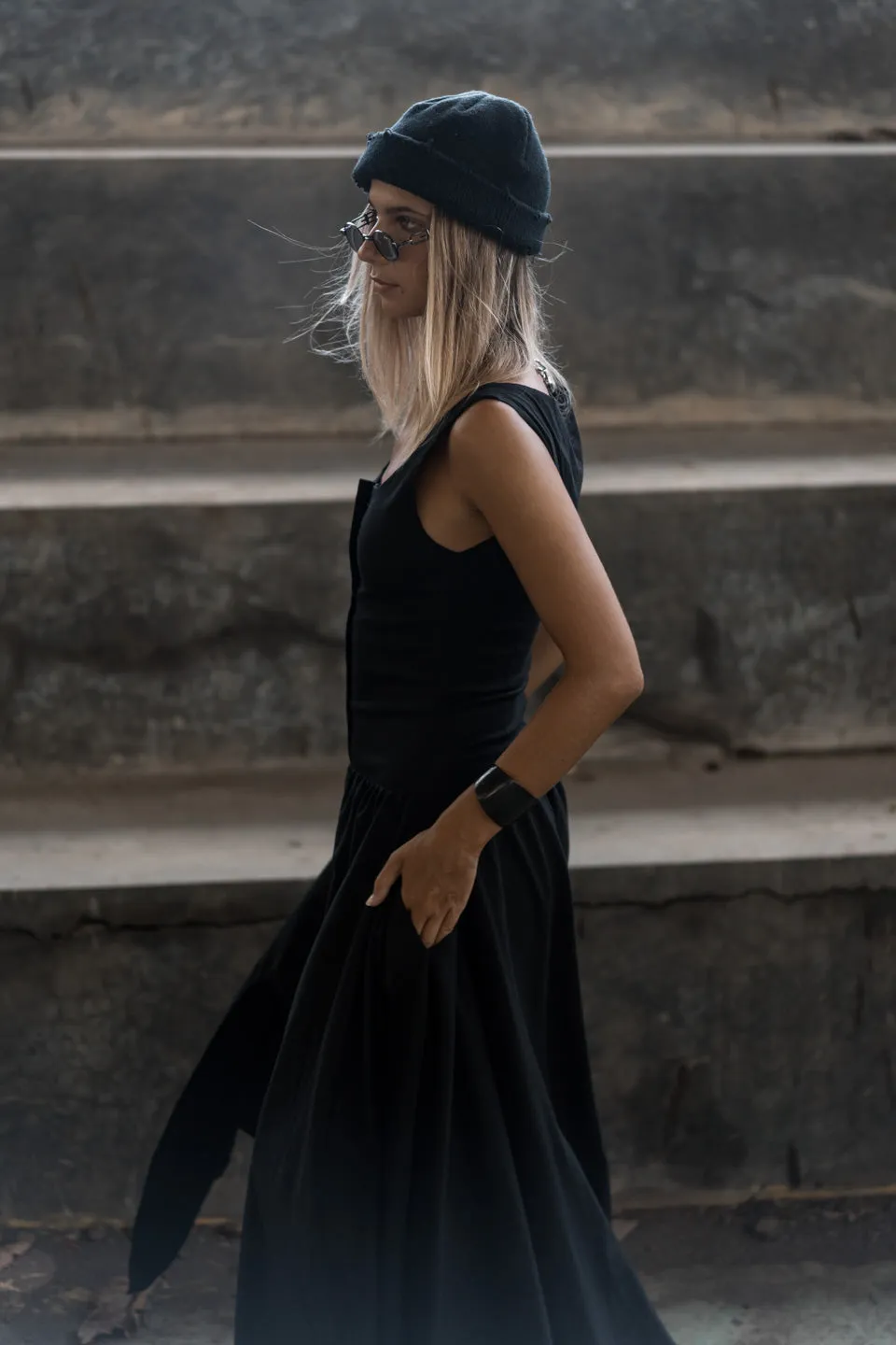 LONG ASYMMETRICAL DRESS