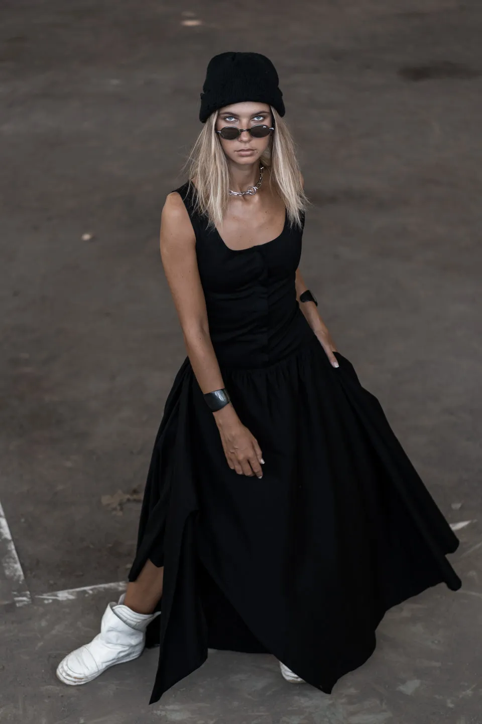 LONG ASYMMETRICAL DRESS