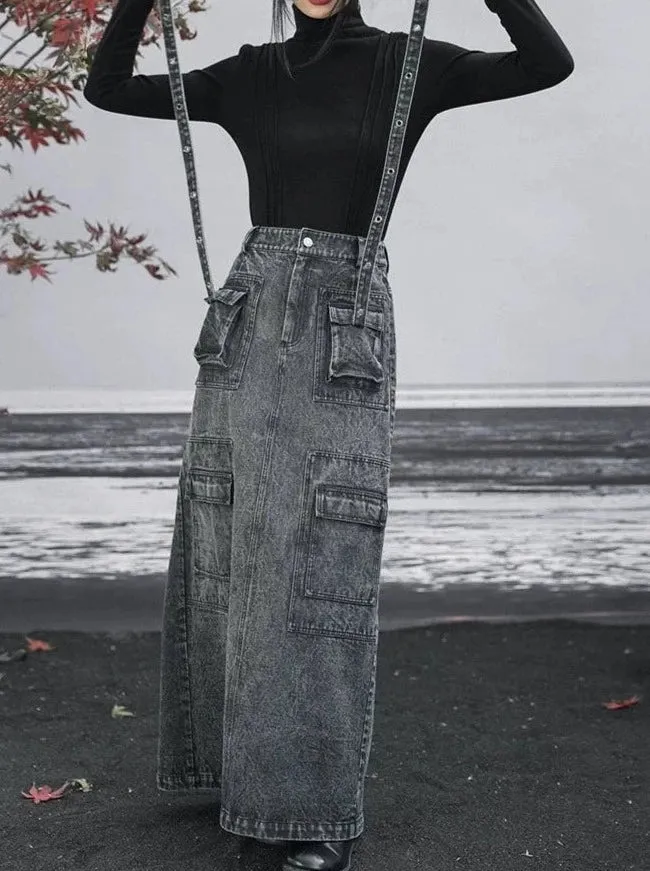 long denim Osh skirt