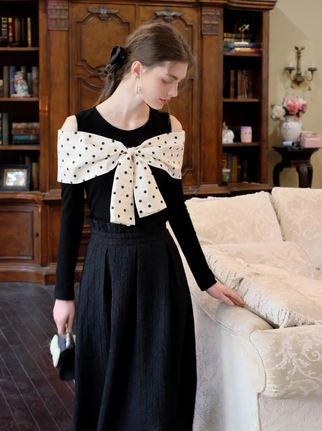 Long Skirt Brown Bob Top Dot Queen   Sugar