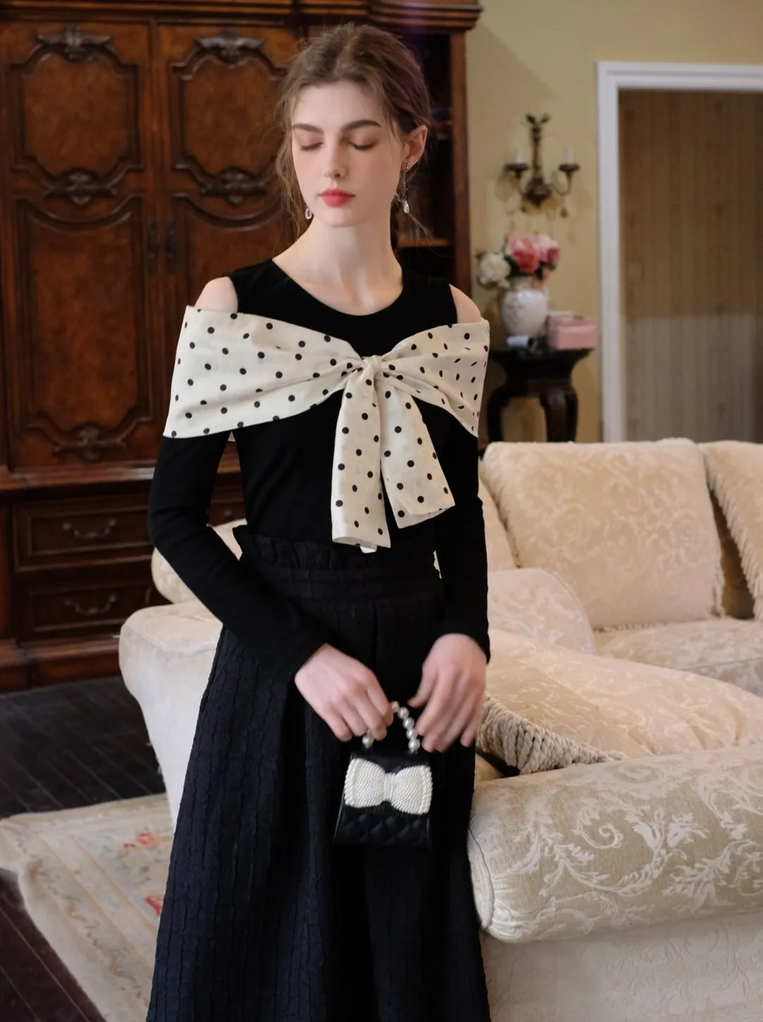 Long Skirt Brown Bob Top Dot Queen   Sugar
