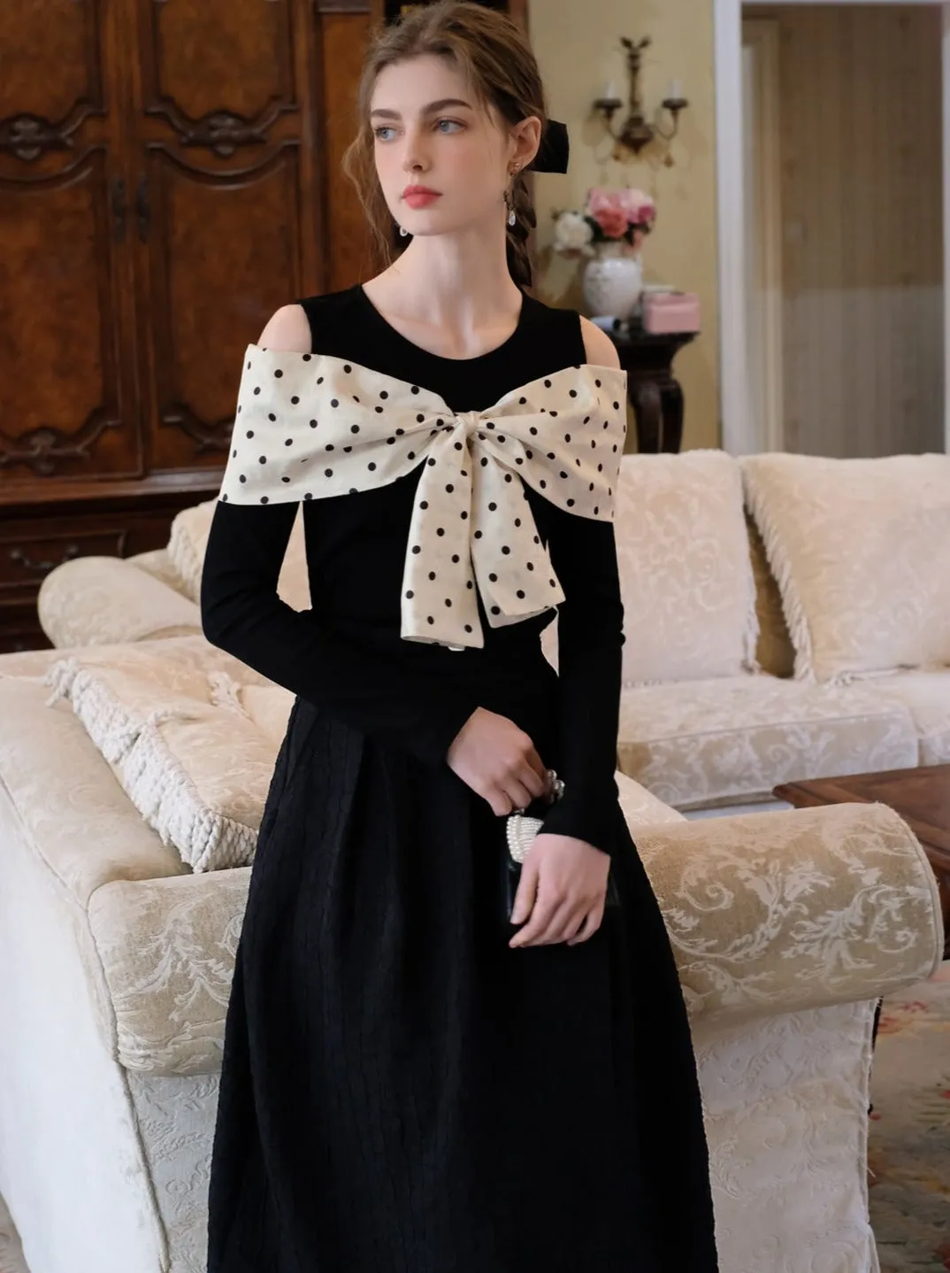 Long Skirt Brown Bob Top Dot Queen   Sugar