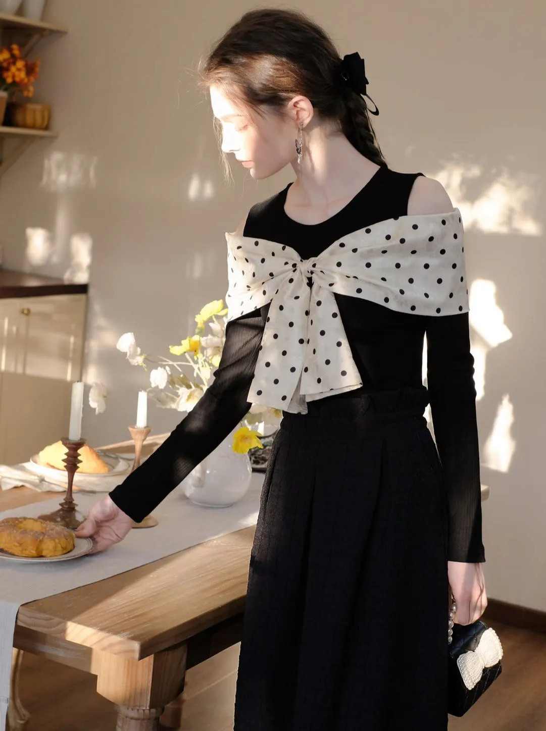 Long Skirt Brown Bob Top Dot Queen   Sugar