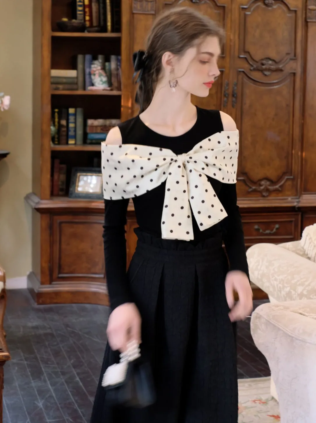Long Skirt Brown Bob Top Dot Queen   Sugar
