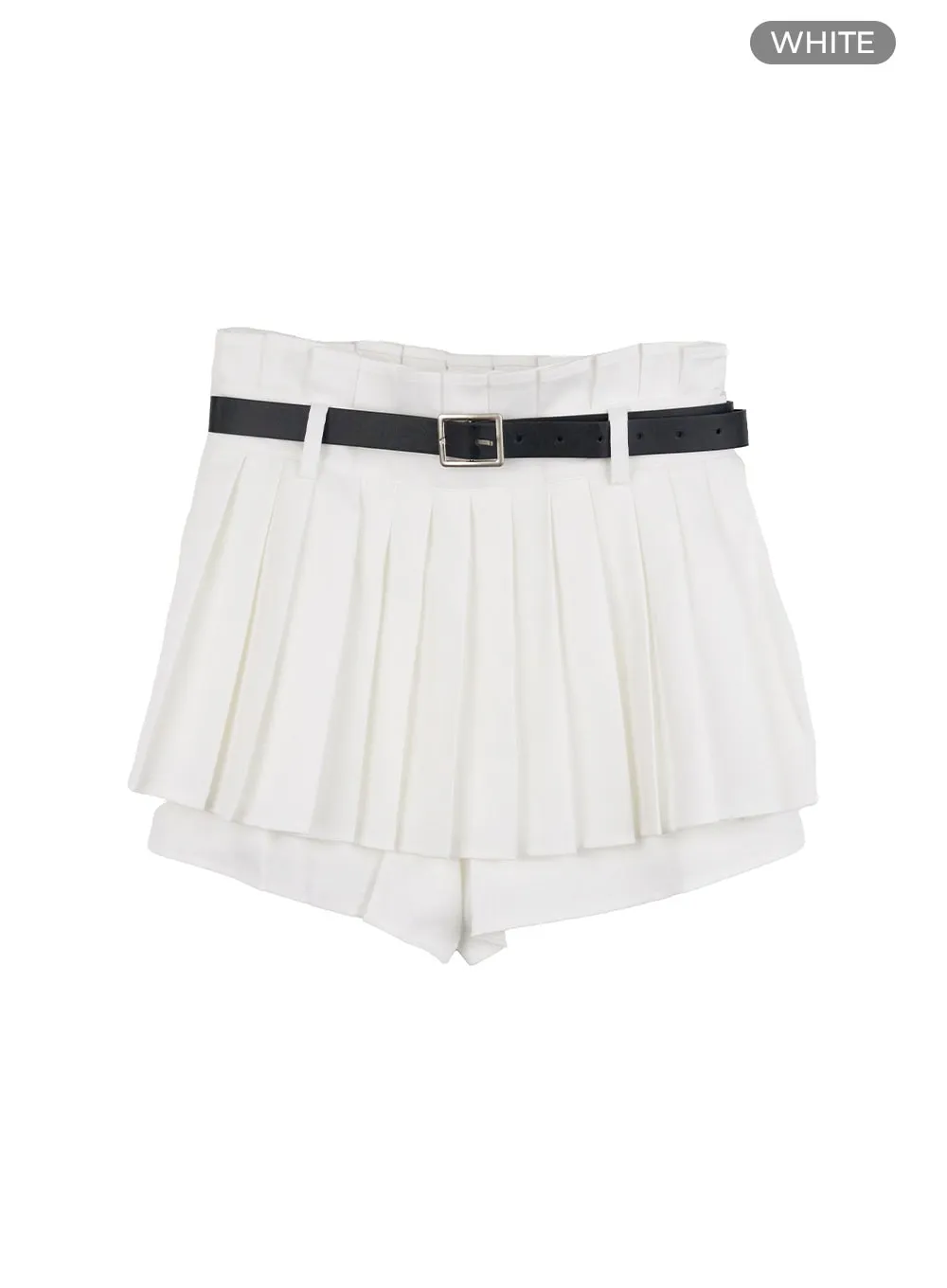 Mini Pleated Skirt with Belt OO429