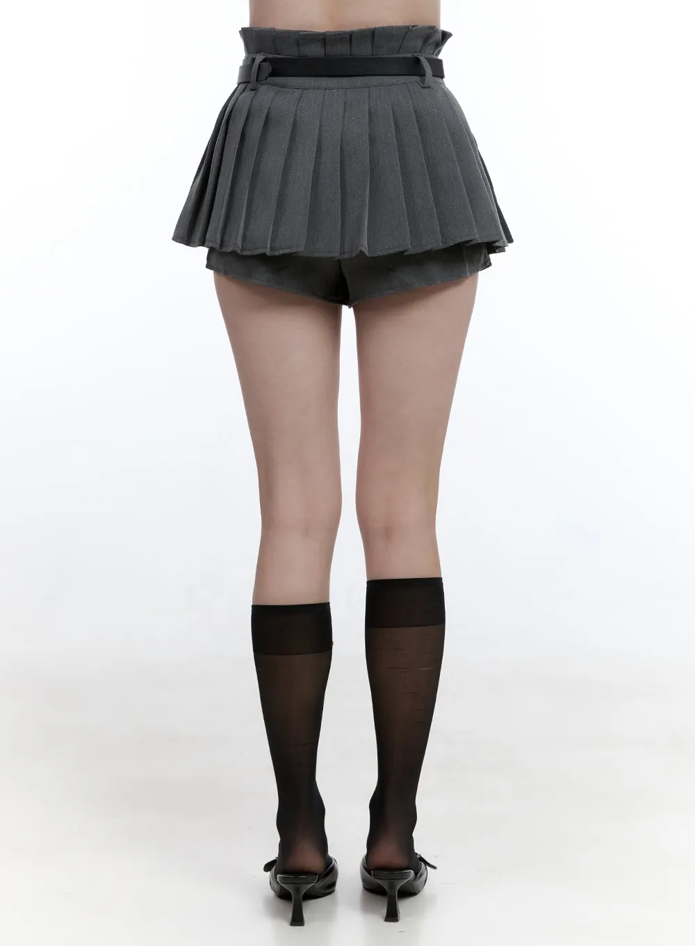 Mini Pleated Skirt with Belt OO429