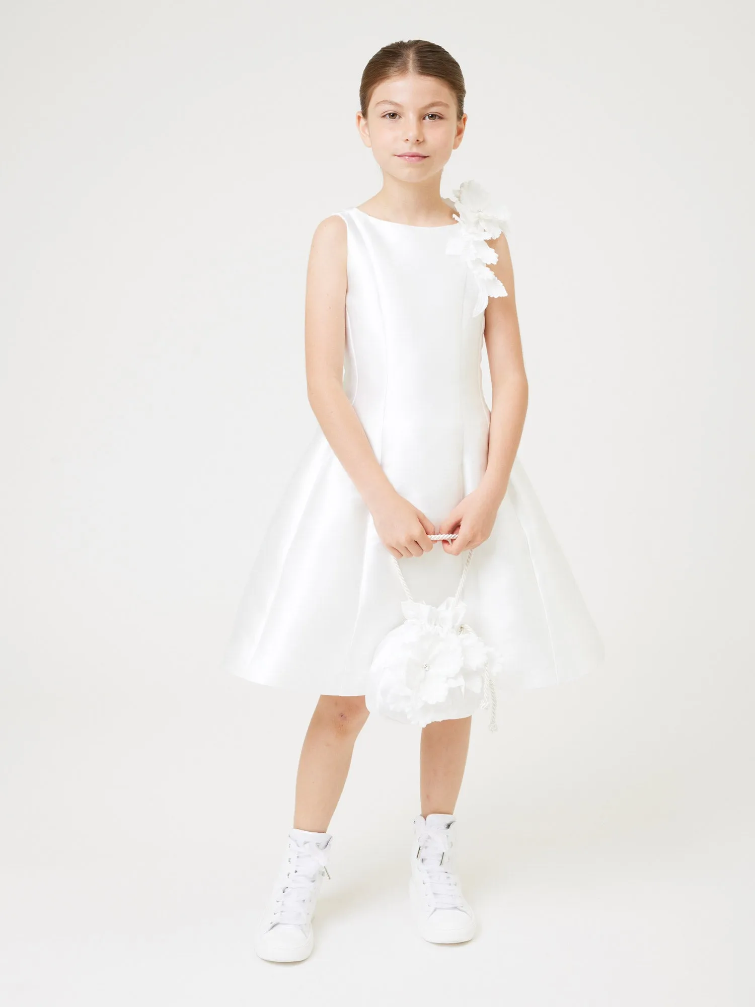 Monnalisa Kids Mikado Dress