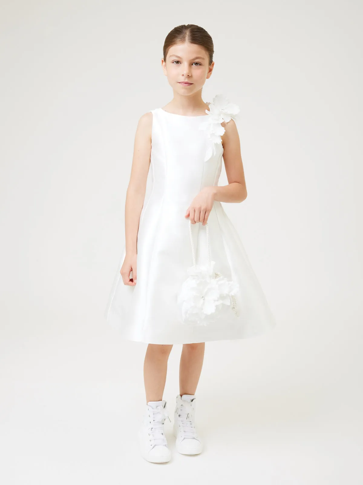 Monnalisa Kids Mikado Dress