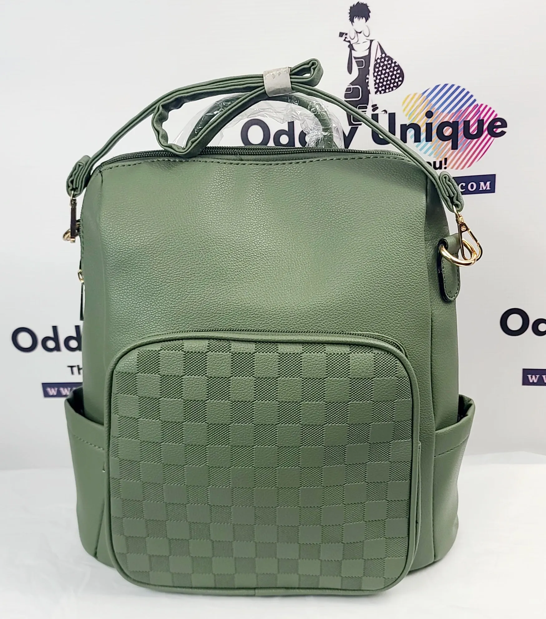 Olive Green Vegan Backpack
