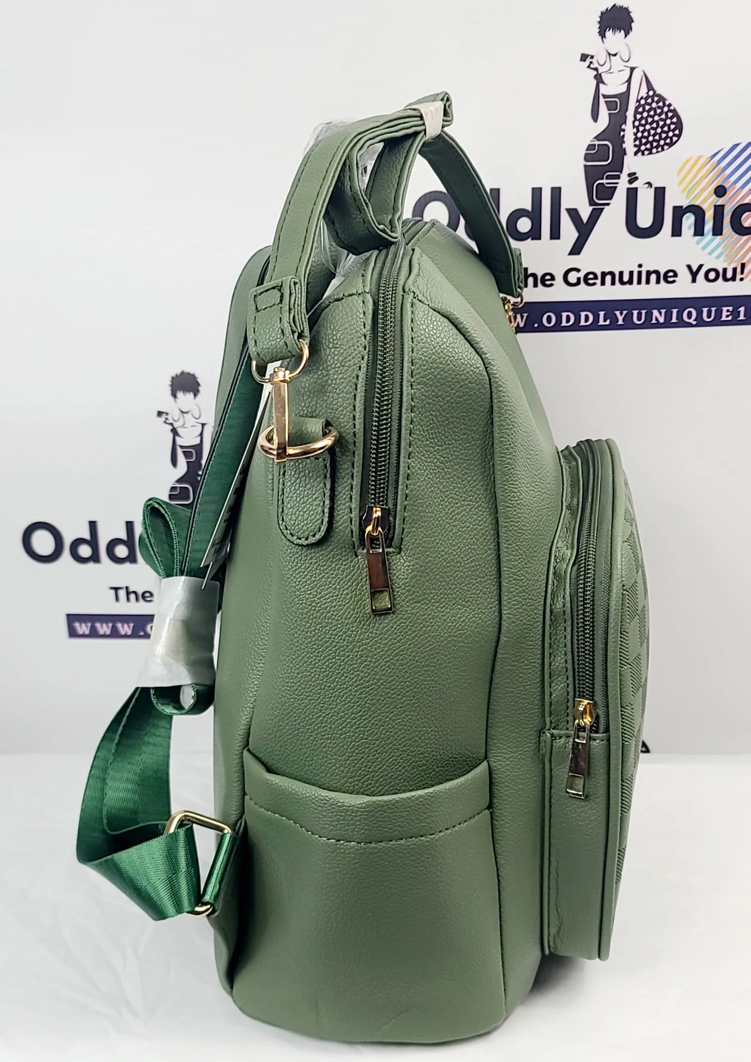Olive Green Vegan Backpack