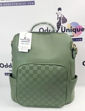Olive Green Vegan Backpack