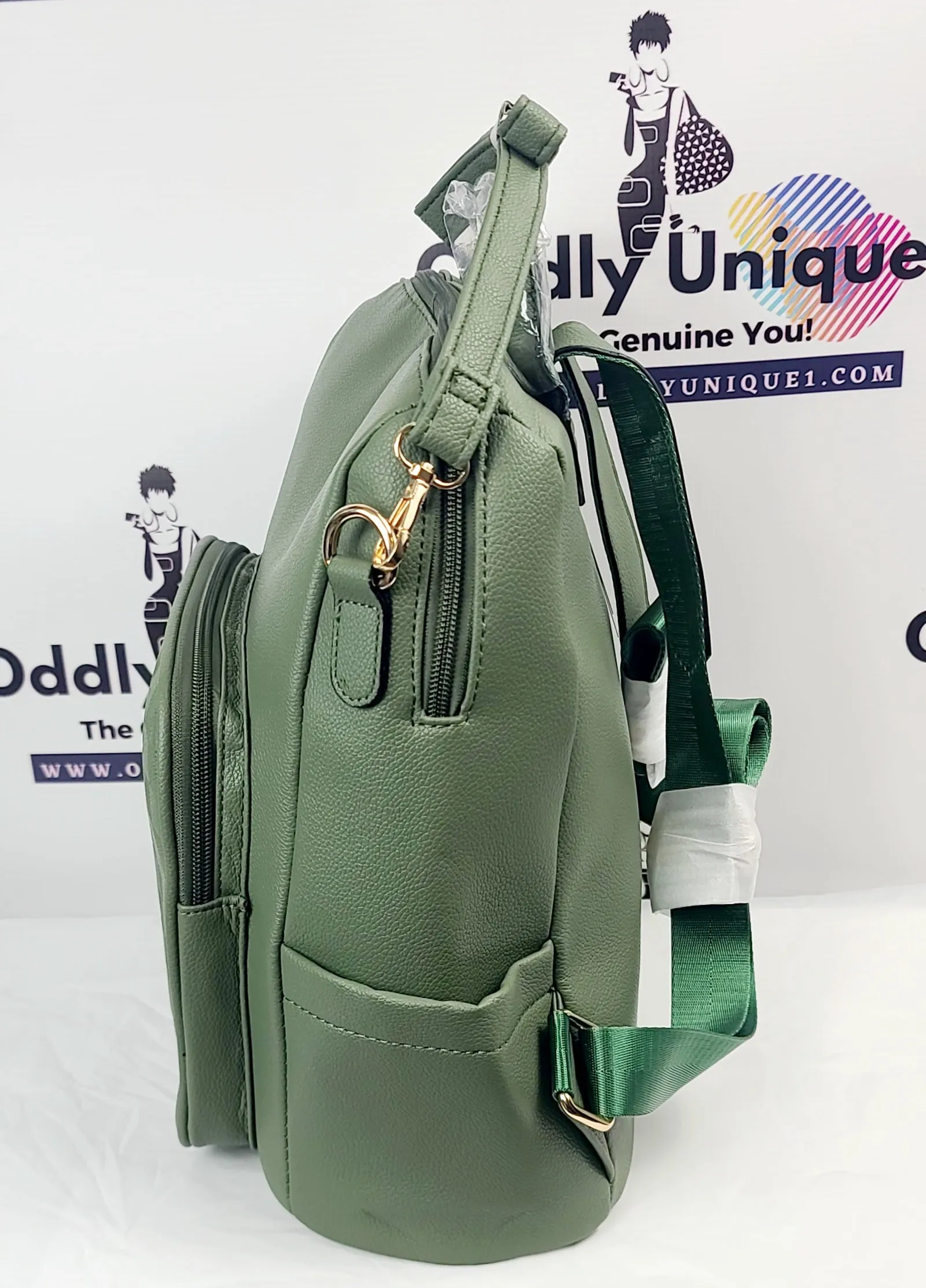 Olive Green Vegan Backpack
