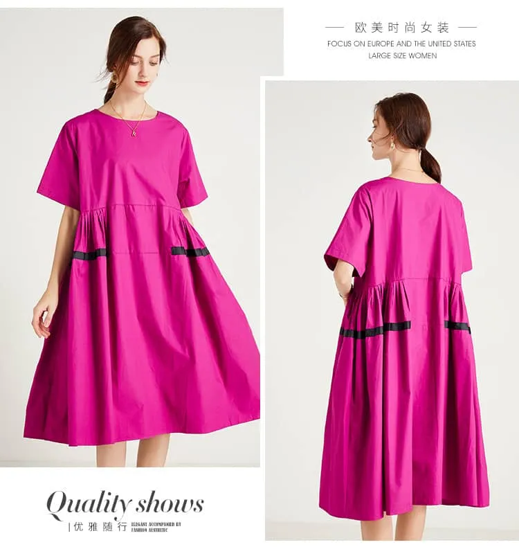 Plus size women's fashion loose dress