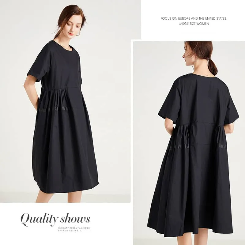 Plus size women's fashion loose dress