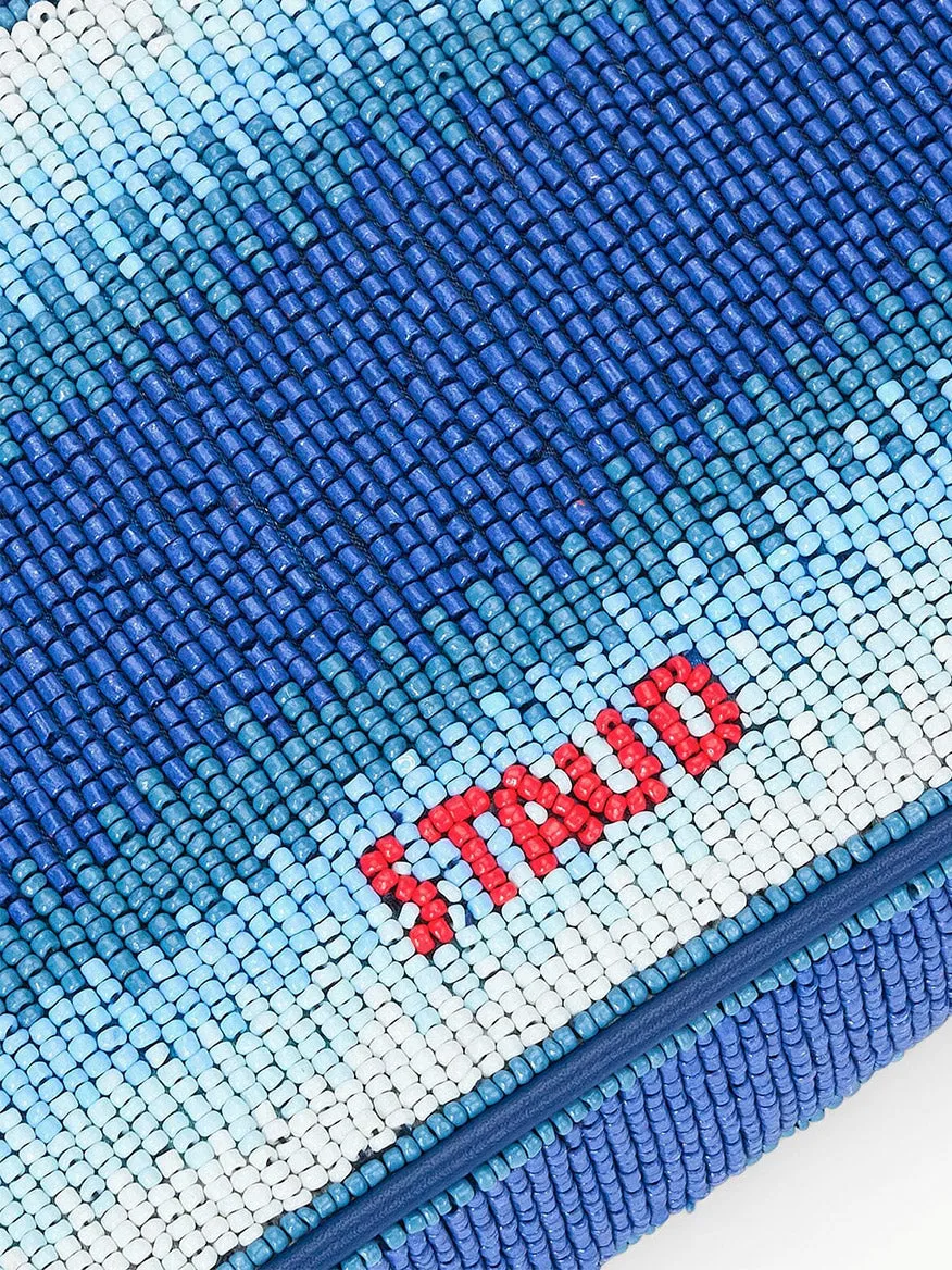 STAUD Tommy Beaded Bag in Ride The Wave