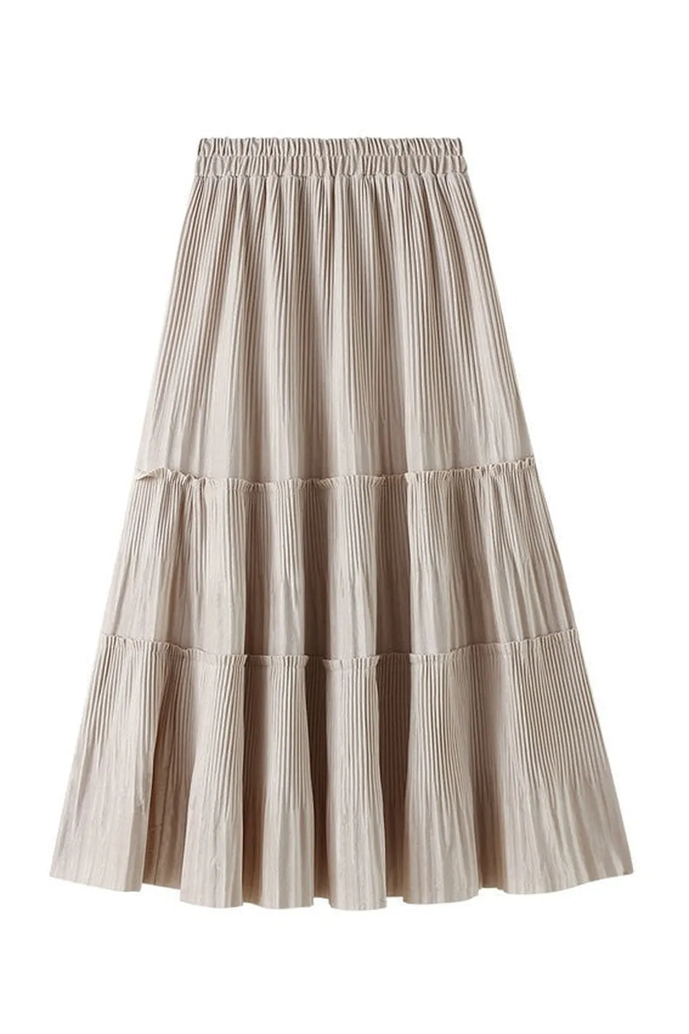 Vintage Long Velvet Pleated Skirt