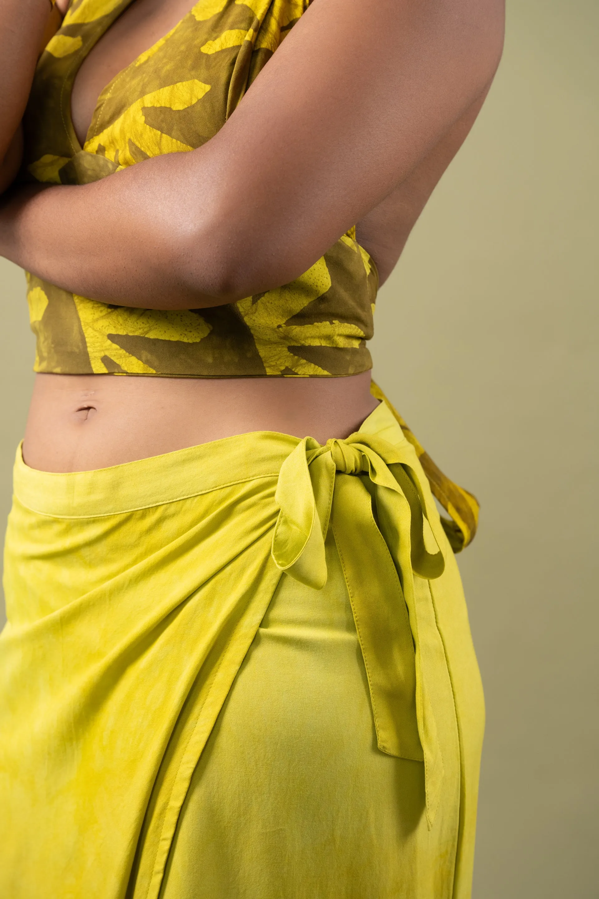 Wrap Skirt - Chartreuse