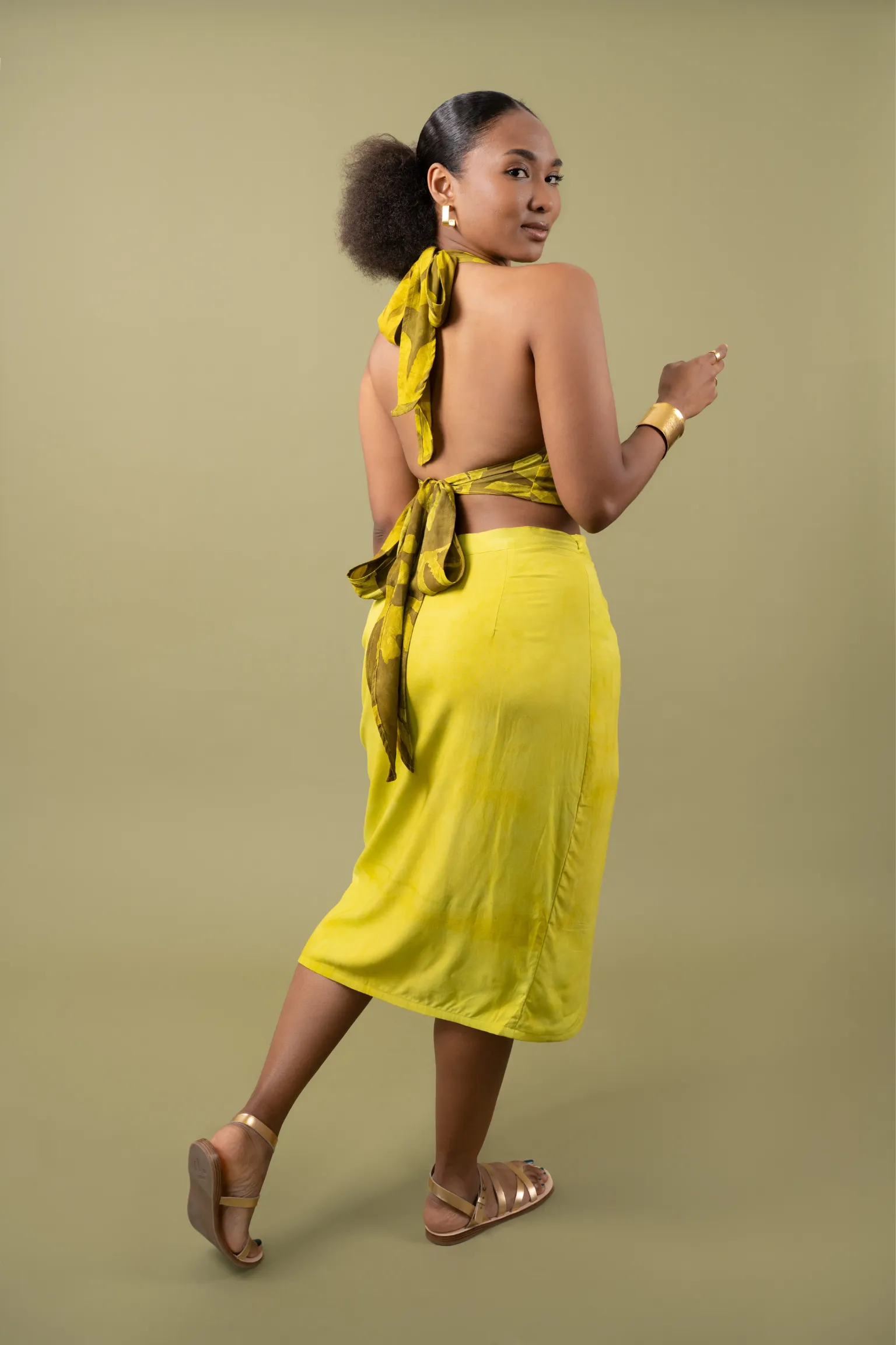 Wrap Skirt - Chartreuse